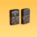 Зажигалка ZIPPO Джек Дэниэлс с черным матовым покрытием | Jack Daniel's Black Matte, латунь/сталь, разноцветная, 38x13x57 мм для нанесения логотипа
