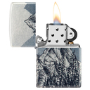 Зажигалка ZIPPO Набросок горы с покрытием Искусственно состаренный хром на 540 | Mountain Sketch 540 Tumbled Chrome, латунь/сталь, разноцветная, 38x13 для нанесения логотипа