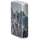 Зажигалка ZIPPO Набросок горы с покрытием Искусственно состаренный хром на 540 | Mountain Sketch 540 Tumbled Chrome, латунь/сталь, разноцветная, 38x13 для нанесения логотипа