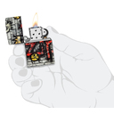 Зажигалка ZIPPO Король граффити с матовым покрытием на 540 | Graffiti King 540 Matte, латунь/сталь, разноцветная, матовая, 38x13x57 мм для нанесения логотипа