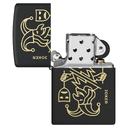 Зажигалка ZIPPO Джокер с маской с черным матовым покрытием | Masked Joker Design Black Matte, латунь/сталь, черная, 38x13x57 мм для нанесения логотипа