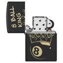 Зажигалка ZIPPO Чемпион по бильярду с черным матовым покрытием |Billiards Champion Design Black Matte, латунь/сталь, черная, 38x13x57 мм для нанесения логотипа