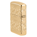 Зажигалка ZIPPO Armor® Счастливый клевер с глянцевым золотистым покрытием | Lucky Clover High Polish Gold Plate, латунь/сталь, золотистая, 38x13x57 мм для нанесения логотипа