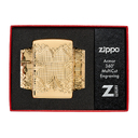 Зажигалка ZIPPO Armor® Счастливый клевер с глянцевым золотистым покрытием | Lucky Clover High Polish Gold Plate, латунь/сталь, золотистая, 38x13x57 мм для нанесения логотипа
