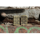 Зажигалка ZIPPO Armor® Ухмыляющиеся черепушки с покрытием античная латунь | Cackling Cranium Antique Brass, латунь/сталь, золотистая, матовая, 38x13x5 для нанесения логотипа