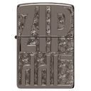 Зажигалка ZIPPO Реверсивная гравировка с покрытием черный лед | Armor® Reverse Carve Black Ice®, латунь/сталь, чёрная, глянцевая, 38x13x57 мм для нанесения логотипа