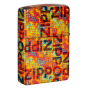 Зажигалка ZIPPO Слияние пикселей с покрытием Искусственно состаренная латунь | Pixel Fusion 540 Tumbled Brass, латунь/сталь, разноцветная, 38x13x57 мм для нанесения логотипа