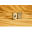 Зажигалка ZIPPO Туз черепов с покрытием Искусственно состаренная латунь на 540 | Ace of Skulls 540 Tumbled Brass, латунь/сталь, золотистая, 38x13x57мм для нанесения логотипа