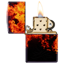 Зажигалка ZIPPO Пламя из ада с покрытием Искусственно состаренная латунь | Fusion Inferno 540 Tumbled Brass, латунь/сталь, разноцветная, 38x13x57 мм для нанесения логотипа