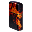 Зажигалка ZIPPO Пламя из ада с покрытием Искусственно состаренная латунь | Fusion Inferno 540 Tumbled Brass, латунь/сталь, разноцветная, 38x13x57 мм для нанесения логотипа