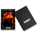 Зажигалка ZIPPO Пламя из ада с покрытием Искусственно состаренная латунь | Fusion Inferno 540 Tumbled Brass, латунь/сталь, разноцветная, 38x13x57 мм для нанесения логотипа