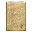 Зажигалка ZIPPO Armor® Пламя c покрытием Искусственно состаренная латунь | Flame Tumbled Brass, латунь/сталь, золотистая, 38x13x57 мм для нанесения логотипа