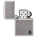 Зажигалка ZIPPO Armor® Пламя c античным серебристым покрытием | Flame Antique Silver, латунь/сталь, серебристая, 38x13x57 мм для нанесения логотипа