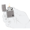 Зажигалка ZIPPO Armor® Пламя c античным серебристым покрытием | Flame Antique Silver, латунь/сталь, серебристая, 38x13x57 мм для нанесения логотипа