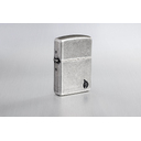 Зажигалка ZIPPO Armor® Пламя c античным серебристым покрытием | Flame Antique Silver, латунь/сталь, серебристая, 38x13x57 мм для нанесения логотипа