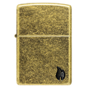 Зажигалка ZIPPO Armor® Пламя c покрытием античная латунь | Flame Antique Brass, латунь/сталь, золотистая, 38x13x57 мм для нанесения логотипа