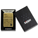 Зажигалка ZIPPO Armor® Пламя c покрытием античная латунь | Flame Antique Brass, латунь/сталь, золотистая, 38x13x57 мм для нанесения логотипа