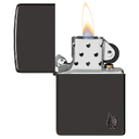 Зажигалка ZIPPO Armor® Пламя c глянцевым черным покрытием | Flame High Polish Black, латунь/сталь, черная, 38x13x57 мм для нанесения логотипа