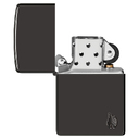Зажигалка ZIPPO Armor® Пламя c глянцевым черным покрытием | Flame High Polish Black, латунь/сталь, черная, 38x13x57 мм для нанесения логотипа