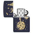 Зажигалка ZIPPO Затерянный в космосе с темно-синем матовым покрытием | Lost in Space Design Navy Matte, латунь/сталь, синяя, 38x13x57 мм для нанесения логотипа