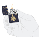 Зажигалка ZIPPO Затерянный в космосе с темно-синем матовым покрытием | Lost in Space Design Navy Matte, латунь/сталь, синяя, 38x13x57 мм для нанесения логотипа