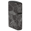 Зажигалка ZIPPO Грибы и черепа с черным глянцевым покрытием | Mushroom Skulls High Polish Black, латунь/сталь, черная, глянцевая, 38x13x57 мм для нанесения логотипа
