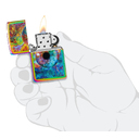 Зажигалка ZIPPO Необычный глаз с разноцветным покрытием | Spacey Eye Multi Color, латунь/сталь, разноцветная, глянцевая, 38x13x57 мм для нанесения логотипа