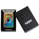 Зажигалка ZIPPO Необычный глаз с разноцветным покрытием | Spacey Eye Multi Color, латунь/сталь, разноцветная, глянцевая, 38x13x57 мм для нанесения логотипа