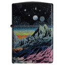Зажигалка ZIPPO Космос с покрытием Искусственно состаренный хром на 540 | Space in Color 540 Tumbled Chrome, латунь/сталь, разноцветная, 38x13x57 мм для нанесения логотипа