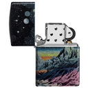 Зажигалка ZIPPO Космос с покрытием Искусственно состаренный хром на 540 | Space in Color 540 Tumbled Chrome, латунь/сталь, разноцветная, 38x13x57 мм для нанесения логотипа