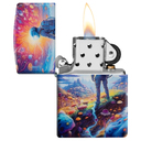 Зажигалка ZIPPO Лес грибов с матовым покрытием на 540 | Mushroom Forest Design 540 Matte, латунь/сталь, разноцветная, матовая, 38x13x57 мм для нанесения логотипа