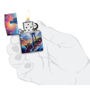 Зажигалка ZIPPO Лес грибов с матовым покрытием на 540 | Mushroom Forest Design 540 Matte, латунь/сталь, разноцветная, матовая, 38x13x57 мм для нанесения логотипа