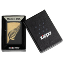 Зажигалка ZIPPO Флора в равновесии с черным матовым покрытием | Zen Flora Design Black Matte, латунь/сталь, черная, матовая, 38x13x57 мм для нанесения логотипа