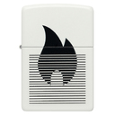 Зажигалка ZIPPO Пламя с градиентом с белым матовым покрытием | Flame Gradient Design White Matte, латунь/сталь, белая, матовая, 38x13x57 мм для нанесения логотипа