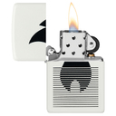 Зажигалка ZIPPO Пламя с градиентом с белым матовым покрытием | Flame Gradient Design White Matte, латунь/сталь, белая, матовая, 38x13x57 мм для нанесения логотипа