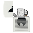 Зажигалка ZIPPO Пламя с градиентом с белым матовым покрытием | Flame Gradient Design White Matte, латунь/сталь, белая, матовая, 38x13x57 мм для нанесения логотипа
