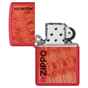 Зажигалка ZIPPO Сделано в США с красным матовым покрытием | Made in USA Design Red Matte, латунь/сталь, красная, 38x13x57 мм для нанесения логотипа