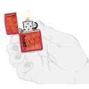 Зажигалка ZIPPO Сделано в США с красным матовым покрытием | Made in USA Design Red Matte, латунь/сталь, красная, 38x13x57 мм для нанесения логотипа