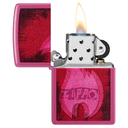Зажигалка ZIPPO Пульсация с ярко-розовым покрытием | Pulse Frequency, латунь/сталь, малиновая, глянцевая, 38x13x57 мм для нанесения логотипа