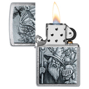 Зажигалка ZIPPO Мифические существа с покрытием матовый хром | Mystical Beings Design Brushed Chrome, латунь/сталь, серебристая, 38x13x57 мм для нанесения логотипа