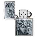 Зажигалка ZIPPO Мифические существа с покрытием матовый хром | Mystical Beings Design Brushed Chrome, латунь/сталь, серебристая, 38x13x57 мм для нанесения логотипа