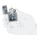 Зажигалка ZIPPO Мифические существа с покрытием матовый хром | Mystical Beings Design Brushed Chrome, латунь/сталь, серебристая, 38x13x57 мм для нанесения логотипа