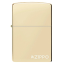 Зажигалка ZIPPO Логотип с покрытием цвета шампанского | Logo Champagne, латунь/сталь, золотистая, глянцевая, 38x13x57 мм для нанесения логотипа
