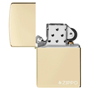 Зажигалка ZIPPO Логотип с покрытием цвета шампанского | Logo Champagne, латунь/сталь, золотистая, глянцевая, 38x13x57 мм для нанесения логотипа