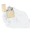 Зажигалка ZIPPO Логотип с покрытием цвета шампанского | Logo Champagne, латунь/сталь, золотистая, глянцевая, 38x13x57 мм для нанесения логотипа