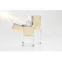 Зажигалка ZIPPO Логотип с покрытием цвета шампанского | Logo Champagne, латунь/сталь, золотистая, глянцевая, 38x13x57 мм для нанесения логотипа