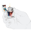 Зажигалка ZIPPO Нарисованный орел с белым матовым покрытием | Painted Eagle Design White Matte, латунь/сталь, белая, матовая, 38x13x57 мм для нанесения логотипа
