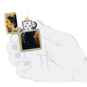 Зажигалка ZIPPO Рычащий гризли с покрытием поцарапанная латунь | Grizzly Roar Design Street Brass, латунь/сталь, золотистая, 38x13x57 мм для нанесения логотипа