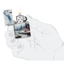 Зажигалка ZIPPO Снежная долина с матовым покрытием на 540 | Frozen Valley 540 Matte, латунь/сталь, разноцветная, матовая, 38x13x57 мм для нанесения логотипа