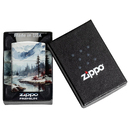 Зажигалка ZIPPO Снежная долина с матовым покрытием на 540 | Frozen Valley 540 Matte, латунь/сталь, разноцветная, матовая, 38x13x57 мм для нанесения логотипа